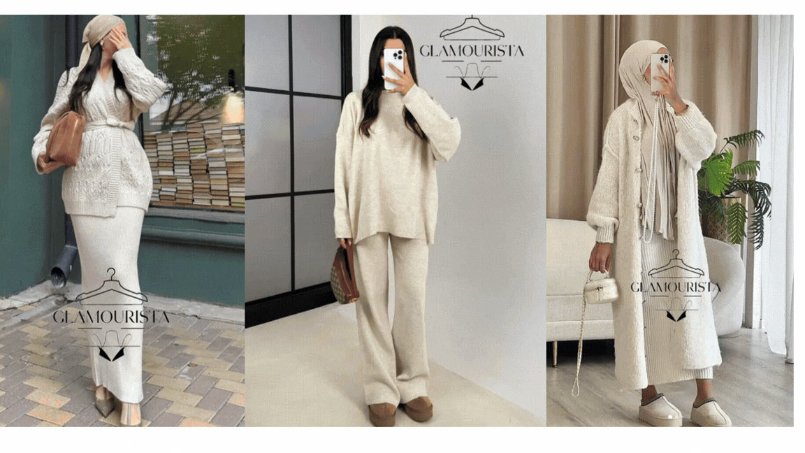 pink white and black modern shopping pitch deck presentation