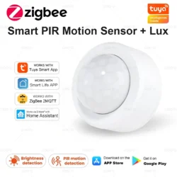 tuya zigbee smart pir motion sensor infrared detector with lux detection anti theft alarm sensor wireless security protection